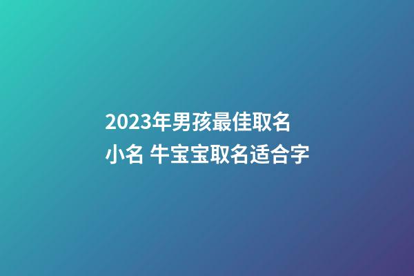 2023年男孩最佳取名小名 牛宝宝取名适合字